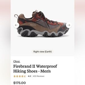 Oboz  Firebrand II Waterproof Hiking Shoes - Men's